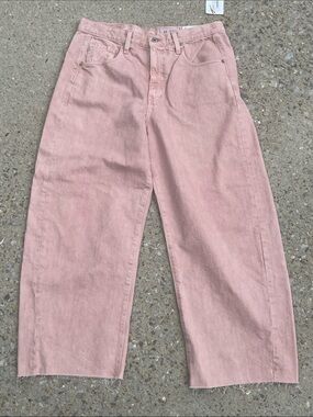 Ag Adriano Goldschmied Hattie Crop High-Rise Jeans in Dusty Rose 30